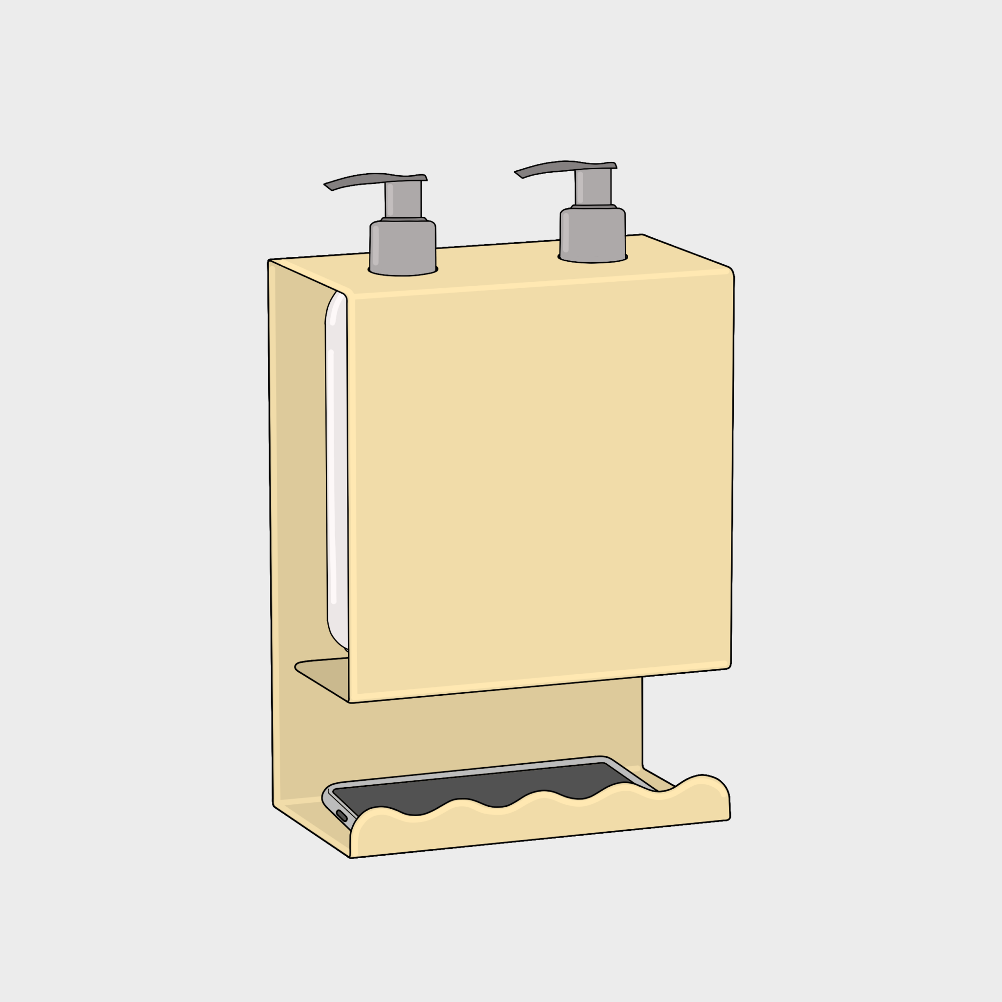 Ameka 05 shower shelf